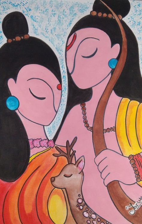 Sita Ram painting | Shree Ram drawing | Shree Ram painting | Mata Sita drawing | Easy drawing of Sita Ram | Easy painting of Sita Ram | painting for beginners Ram Sita Half Face Drawing, Ram Sita Easy Rangoli, Ram Sita Drawing For Kids, Ram Simple Drawing, Rangoli Ram Sita Ayodhya, Ram Sita Easy Drawing, Ram Sita Rangoli For Diwali Simple, Ram Ji Drawing Easy, Ram Sita Drawing Sketch Easy