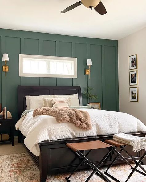 Sw Rocky River Paint, Succulent Sherwin Williams Bedroom, Sw Parisian Patina, River Way Sherwin Williams, Green Accent Wall Bedroom Paint Color, Rocky River Sherwin Williams Cabinets, Willow Leaf Sherwin Williams, Sw Rocky River, Rocky River Paint