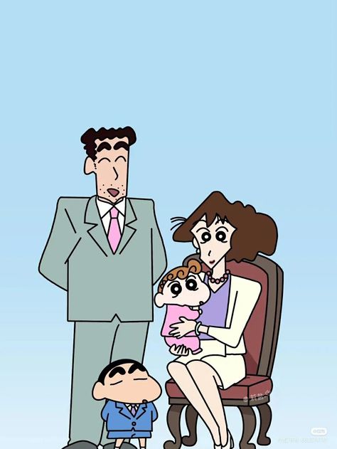 Shinchan Family Photo, Shinchan Pics, Shinchan Family, Shinchan Wallpaper, Sinchan Wallpaper, Cute Family Pictures, Sinchan Cartoon, Anime Zodiac, Cartoon Love Photo