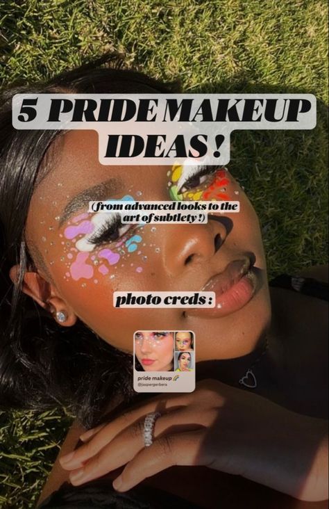 Pride, pride makeup, pride festival, rainbow makeup, pride lipstick, pride eyeshadow, pride blush, pride eyeliner, highlight, makeup, eyeshadow, makeup inspo, glitter, glitter makeup, LGBTQIA+, tumblr, aesthetic, Pinterest, pin, board, cute, trend, trending, electronics, vehicle, animal, animals, quotes, sports, travel, fashion, design, beauty, art, entertainment, photography, tiktok, mood board, vision board Subtle Pride Makeup Looks, Pride Blush, Pride Ally Makeup, Pride Eyeliner, Pride Blush Makeup, Pride Makeup Tutorial Videos, Pride Eyeshadow, Pride Butterfly Makeup, Pride Lipstick