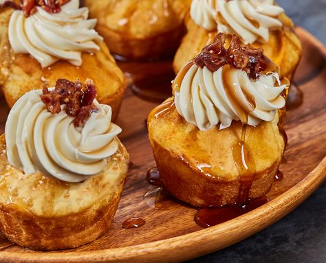 Maple Bacon Pancake Muffins - Loveless Cafe Bacon Pancake Muffins, Pancake Muffins Recipe, Pancake Bacon, Maple Bacon Pancakes, Bacon Pancake, Cafe At Home, Maple Muffins, Bacon Muffins, Loveless Cafe