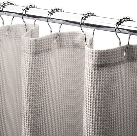 Amazon.com: AmazerBath Waffle Shower Curtain, Heavy Duty Fabric Shower Curtains with Waffle Weave Hotel Quality Bathroom Shower Curtains, 72 x 72 Inches : Home & Kitchen