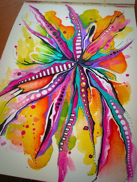 Drawing Ideas Abstract, Watercolor Art Journal, Posca Art, Watercolor Abstract, Alcohol Ink Art, Watercolor Inspiration, Zentangle Art, Painting Watercolor, Painting Abstract