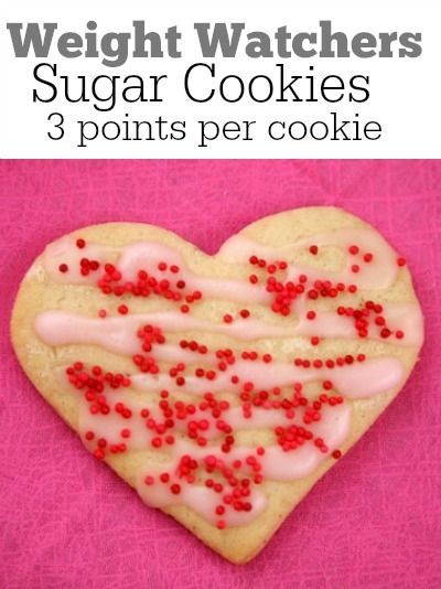 Here's a good recipe for those following the Weight Watchers diet plan: Weight Watchers Sugar Cookies. Nutritional information and points included. Valentines Sugar Cookies, Weight Watchers Diet Plan, Weight Watcher Cookies, Ww Sweets, Recipe Cookies, Baking Desserts, Ww Desserts, Diet Desserts, Recipe Girl