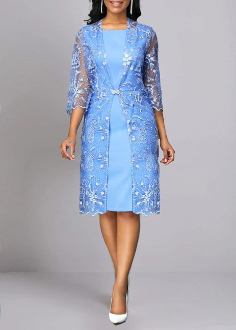 Lace Dress Casual, Latest Dress For Women, Gaun Fashion, Fashion Dresses Online, Classy Dress Outfits, Lace Cardigan, Column Dress, Mothers Dresses, Gala Dresses