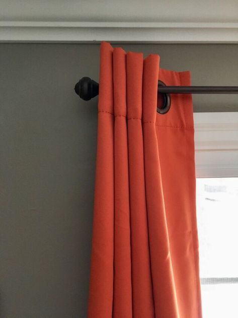 How to Make Grommet Top Curtains Look Fuller and Hang Nicely | Hometalk Hanging Grommet Curtains Ideas, How To Hang Grommet Curtains, Curtain Alternatives Living Room, Grommet Curtains Living Room, How To Hang Curtains, Photoshoot Boy, Make Curtains, Living Room Decor Tips, Diy Curtain