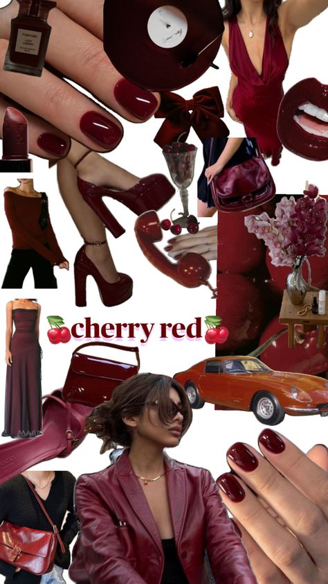 cherry red, red aesthetic, aesthetic red wallpapers, cherry red wallpapers, cherry, lipstick, red nails, red nails aesthetic, red outfits, red outfit ideas, red outfit inspo, outfit inspiration, aesthetic red outfits, jewellery, red aesthetics, coquette, lana del ray, lana del ray aesthetic, red shoes, red lips Aesthetic Red Outfits, Red Nails Aesthetic, Lana Del Ray Aesthetic, Red Outfit Ideas, Outfit Ideas Red, Ray Aesthetic, Cherry Lipstick, Red Collage, Red Wallpapers