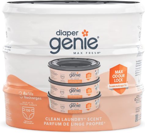 Diaper Genie Max Fresh Clean Laundry Scent Diaper Disposal Pail Refills, Pack Of 3 Baby Walker Toy, Baby Bottle Set, Baby Bullet, Laundry Scents, Toddler Cup, Baby Trend, Clean Laundry