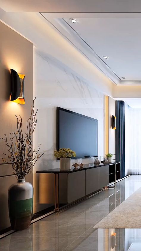 Tvroomdesign Modern, Modern Livingrooms Design, Tv Unit Interior Design Modern, Modern Livingrooms, Modern Tv Wall Units, Living Room Tv Unit Designs, Living Room Tv Unit, Tv Room Design, Hall Interior Design