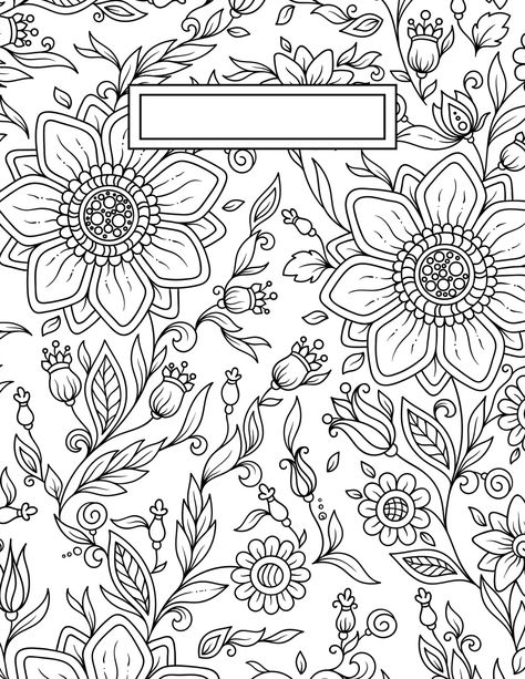 Back to School Binder Cover Adult Coloring Pages DIY Wall Art Word Coloring Pages, Printable Notebook Cover, Goodnotes Coloring Pages, Binder Coloring Pages, Book Cover Coloring Page, Binder Cover Coloring Page, Coloring Book Cover, Binder Cover Printable Free, Printable Binder Cover Templates