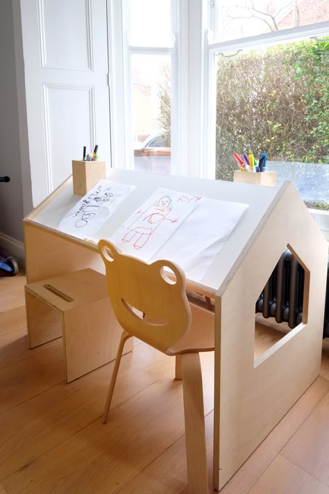 Kids Drawing Table, Childrens Furniture Design, Kid Furniture, Kids Furniture Design, Cnc Furniture, London Home, Kids Wood, Childrens Furniture, Kids Room Design