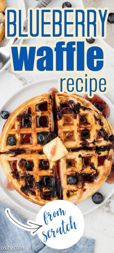 Homemade Blueberry Waffle Recipe, Blueberry Belgian Waffles, Homemade Blueberry Waffles, Healthy Blueberry Waffles, Homemade Belgian Waffles Recipes, Waffle Recipe For Two, Belgian Waffle Recipes, Blueberry Waffle Recipe, Waffle Recipe From Scratch