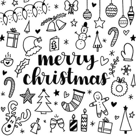 20+ ideas for christmas decorations | Sky Rye Design Merry Christmas Doodle, Merry Christmas Drawings, Merry Christmas Drawing Ideas, Christmas Doodles Ideas, Christmas Doodling, Merry Christmas Doodles, Christmas Drawing Ideas Creative, Christmas Handlettering, Xmas Doodles