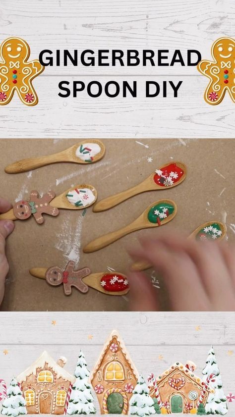 Spoons Diy, Hobby Lobby Crafts, Perfect Sugar Cookies, Spoon Crafts, Gingerbread Christmas Decor, Gingerbread Christmas, Wreaths Diy, Jingle Bell, Christmas Wreaths Diy