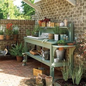 Get Inspired: 10+ Stunning Outdoor Gardening Ideas Potting Bench Ideas, Potting Benches, Potting Tables, Potting Table, Outdoor Sinks, Potting Sheds, Potting Bench, Bench Plans, Dry Creek