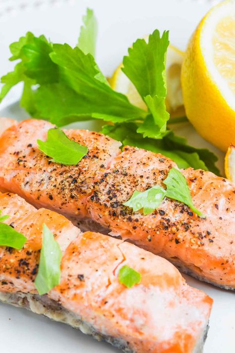 Microwave Salmon - IzzyCooking Microwave Salmon, Salmon Nutrition Facts, Protein Calculator, Salmon Teriyaki Recipe, Food Nutrition Facts, Living A Healthy Lifestyle, Protein Intake, Healthy Substitutions, Teriyaki Salmon