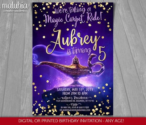 Aladdin Invitation, Jasmine Invitation, Aladdin Party, Princess Jasmine Birthday, Jasmine Party, Jasmine Birthday, Jasmine Aladdin, Aladdin Jasmine, Free Thank You Cards