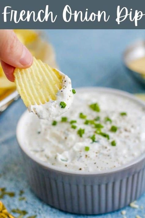 If you love easy and classic then you need to whip up Tornadough Alli's French Onion Dip! With only 6 ingredients and 5 minutes, this recipe couldn’t be more simple. Dips are easy and convenient for gathering and parties. This is the best classic dip that everyone loves. Cottage Cheese Dip, French Onion Dip Recipe, Homemade French Onion Dip, Chip Dip Recipes, Cottage Cheese Dips, Onion Dip Recipe, French Onion Dip, Classic Appetizers, Dip Recipes Easy