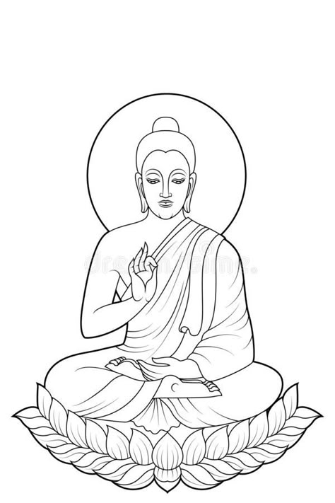 How To Draw A Buddha, Buddha Outline Drawing, Bhudha Image Drawing, Buddha Outline, Mandala Art Ideas, Buddha Sketch, Buddha Drawing, Drawing Mandala, Buddha Tattoo Design