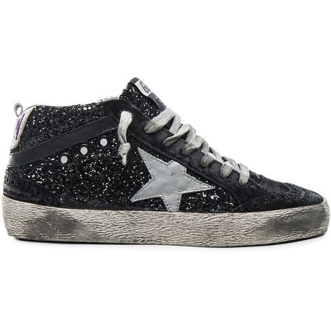 Golden Goose Glitter Mid Star Sneakers ($620) ❤ liked on Polyvore featuring shoes, sneakers, golden goose sneakers, star sneakers, golden goose, golden goose shoes and real leather shoes Golden Goose Glitter, Golden Goose Black, Dad Sandals, Goose Sneakers, Goose Shoes, Metallic Shoes, Glitter Sneakers, Golden Goose Sneakers, Ugg Slippers