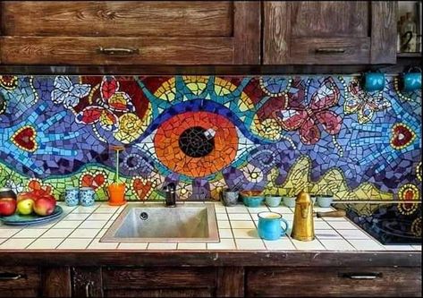 Mosaic tile kitchen