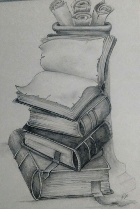 Open Book Drawing Sketches, Sketches Of Books, Pencil Drawing Inspiration Creativity Sketch, Library Drawing Sketches, Open Book Drawing, Modele Zentangle, Book Drawings, Beautiful Pencil Drawings, Abstract Pencil Drawings