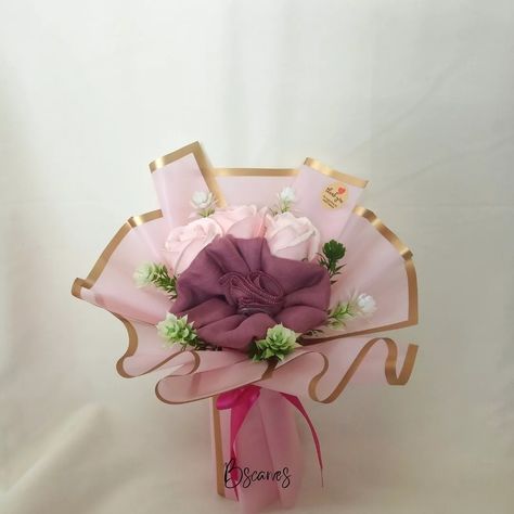 Bucket Hijab, Buket Hijab, Hijab Bouquet, Bucket Diy, Money Bouquet, Flower Bouquet Diy, Diy Bouquet, Flower Gift, Scrunchies