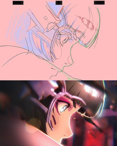 Sasha Cyberpunk, Sakuga Animation, Cyberpunk Illustration, Odd Taxi, Kuvshinov Ilya, Key Animation, Ilya Kuvshinov, Cyberpunk Tattoo, Animation Storyboard