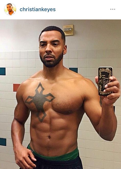 Can't believe he's 40...Christian Keyes Christian Keyes Instagram, Christian Keyes, Lance Gross, Celeb Crushes, Role Model, Swim Suits, Muscular Men, Fit Men, Shirt Dresses