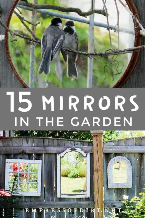 Garden Mirror Ideas, Mirrors In The Garden, Public Garden Design, Garden Mirror, Tattoo Plant, Zen Garden Design, Garden Mirrors, Mirror Ideas, Outdoor Mirror