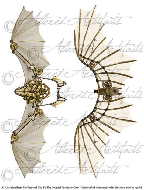 Steam Punk Wings, Steampunk Mushroom, Mechanical Wings Steampunk, Props Aesthetic, Clipped Wings, Steampunk Elements, Steampunk Victorian, Steampunk Butterfly, Mechanical Wings