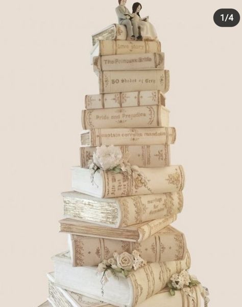 Wedding Cake Layers, Moroccan Bride, Literary Wedding, Book Cake, Future Dreams, Themed Wedding Cakes, Elegant Wedding Cakes, Future Wedding Plans, Tiered Wedding Cake