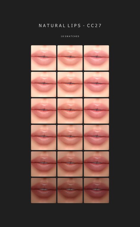 Makeup Cc, Retro Wallpaper Iphone, Sims 4 Cc Makeup, Sims Games, Sims 4 Dresses, Sims 4 Collections, Sims 4 Cas, Natural Lips, Sims Mods