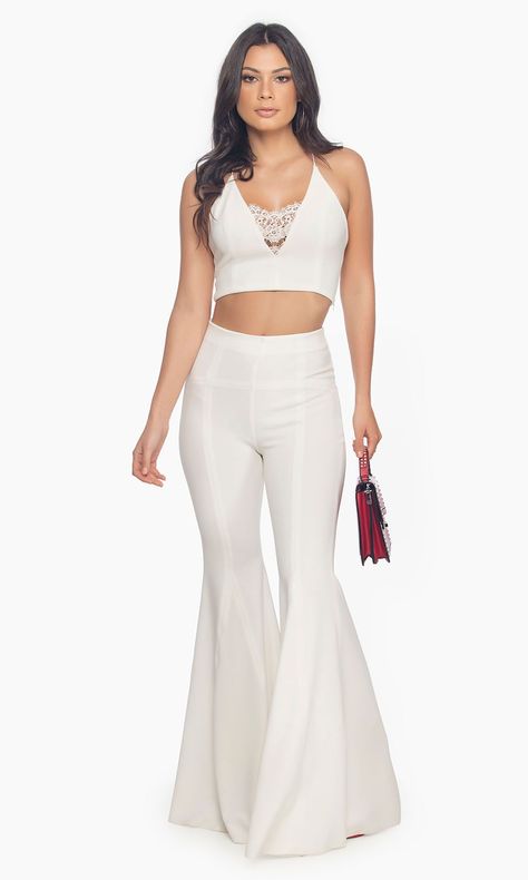 White Palazzo Pants, Bell Bottom Pants, Flared Pants, Bell Bottom, Palazzo Pants, White Pants, Pants Outfit, Flare Skirt, Flare Pants