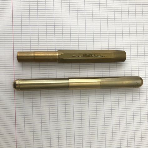 Top Brass: the Kaweco Brass Sport and the Kaweco Supra — The Gentleman Stationer Kaweco Brass Sport, Kaweco Fountain Pen, Francis Picabia, Manly Stuff, Life Crisis, The Gentleman, Pen Design, Nuts And Bolts, Fountain Pen Ink