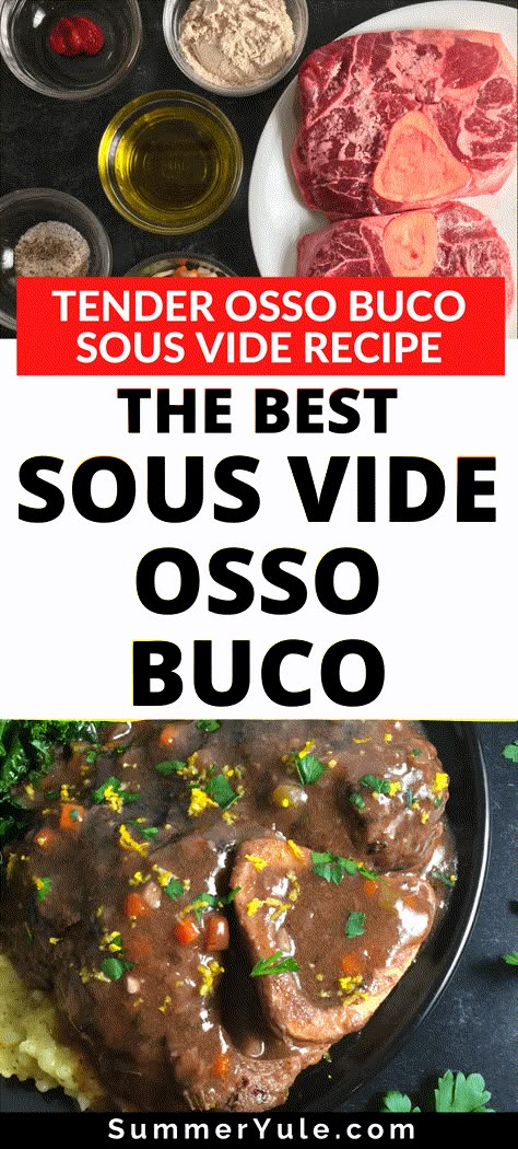 Sous Vide Soup Recipes, Sous Vide Osso Bucco, Uso Buco Recipe, Sous Vide Beef Shank, Healthy Sous Vide Recipes, Beef Neckbones Recipe, Osso Bucco Beef, Sous Vide Recipes Beef, Sous Vide Beef