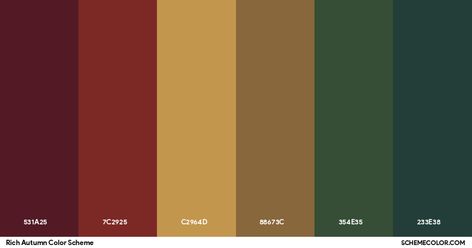 Rich Autumn Color Scheme » Brown » SchemeColor.com Autumn Color Scheme, Color Scheme Generator, Web Design Color, Review Notes, Monochromatic Wedding, November Colors, Brain Storming, Chocolate Cosmos, Hexadecimal Color