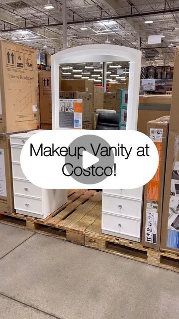 Laura Jayne Lamb on Instagram: "💄 This makeup vanity has allll of the storage! A cute stool or velvet chair would be so cute with it!
#Costco #makeupvanity #reels" Diy Makeup Vanity, Vanity Chair, Velvet Chair, Diy Makeup, Makeup Vanity, Cubbies, So Cute, Vanity, Velvet