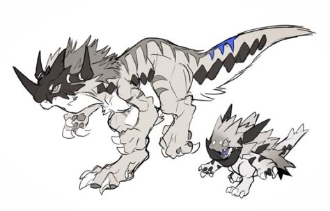 Dnd Dog Monster, Kaiju Art Character Design, Digimon Digital Monsters, Cool Monsters, Creature Artwork, Fantasy Beasts, Creature Drawings, Fantasy Monster, Dragon Artwork