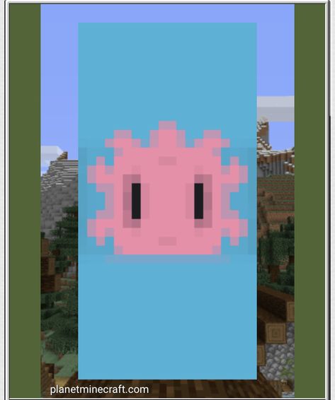 Axolotl Banner Minecraft, Animal Banners Minecraft, Banners Minecraft, Minecraft Logic, Mc Banner, Minecraft Banner Patterns, Fish Banner, Minecraft Pattern, Minecraft Banner