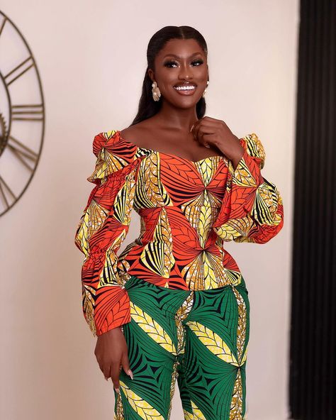 Linda Osifo Ankara Styles, Latest Ankara Styles 2019, Ankara Blouse, Nigerian Fashion Ankara, Beautiful Ankara Styles, Shweshwe Dresses, Ankara Fashion, Latest Ankara Styles, African Inspired Clothing