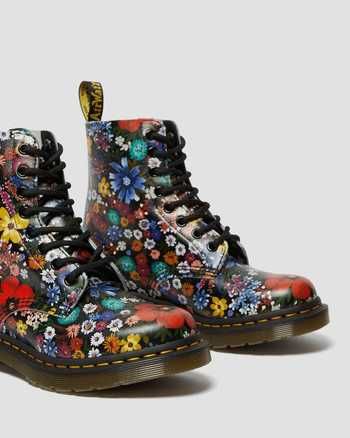 1460 PASCAL WANDERLUST FLORAL ANKLE BOOTS | Dr. Martens UK Floral Ankle Boots, Dr Martens Boots, Boot Print, Danner Mountain Light Boot, Goodyear Welt, Crazy Shoes, Doc Martens, Dr. Martens Boots, Belt Size