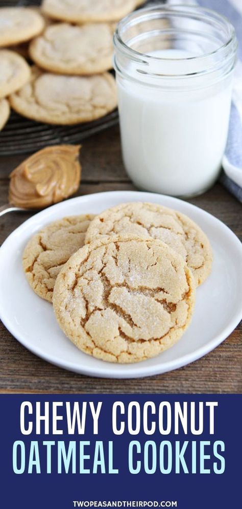 Cookies Best, Healthy Peanut Butter Cookies, Oatmeal Coconut Cookies, Butter Cookies Easy, Soft Peanut Butter Cookies, Coconut Oatmeal, Dessert Oreo, Best Peanut Butter Cookies, Easy Peanut Butter Cookies