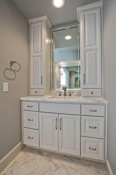 FOTOSOK Bathroom Floor Cabinet, Freestanding Storage Cabinet with 4 Drawers & 1 Cupboard, Adjustable Shelf for Bathroom Entry Vanity Redo, Bathroom Vanity Makeover, Room Vanity, Bathroom Vanity Designs, Diy Bathroom Vanity, Bad Inspiration, Small Remodel, Vanity Design, Bathroom Redo