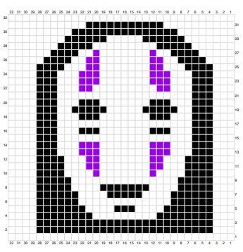 No Face Crochet Bag, No Face Grid Pattern, Crochet Bag Pixel Pattern, Crochet No Face Free Pattern, No Face Alpha Pattern, Alpha Pattern 32x32, Tapestry Crochet Patterns Free Easy, No Face Crochet Pattern, Crochet Grid Patterns Free Small