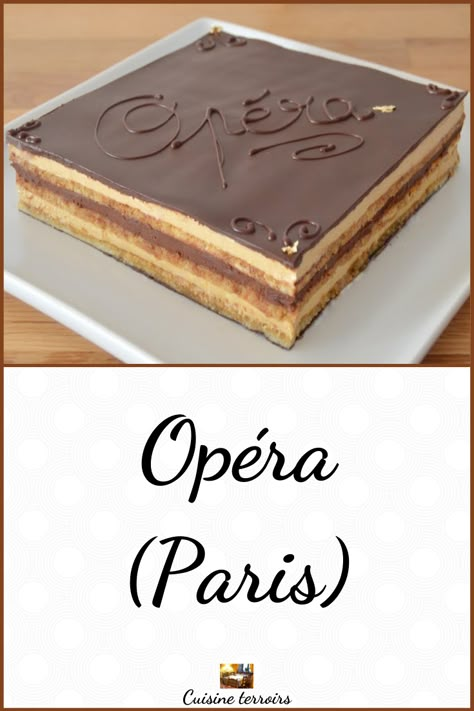 #cuisineterroirs #cuisine #terroir #gateau #biscuit #france #iledefrance #recette #recipe #cake #paris #opera Opera Cake Recipe, Cake Paris, Patisserie Fine, Opera Cake, Recipe Cake, Best Air Fryers, Grand Marnier, Pancakes, Cake Recipes