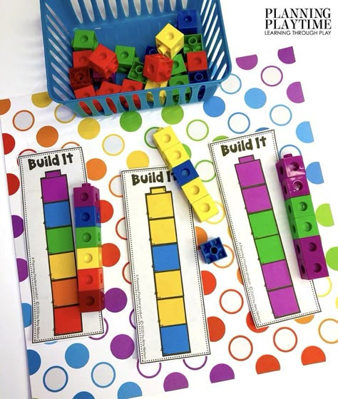 Morning Bin Activities, Preschool Morning Tubes, Preschool Sped Activities, Open Ended Small Group Preschool, Pre K Manipulative Activities, Connecting Cubes Activities, Table Time Activities For Preschoolers, Pre K Table Activities, Preschool Busy Boxes Ideas