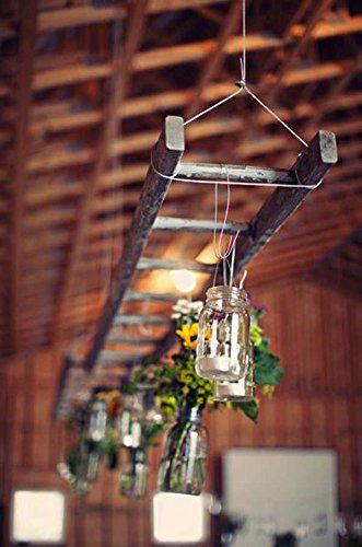 Upcycle Ladder, Ladder Wedding, Hanging Ladder, Barn Party, Old Ladder, Deco Champetre, Vintage Ladder, Rustic Ladder, Barn Parties