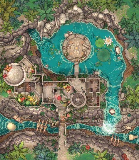 Contest Winners | Patreon Dnd Ballroom, Dwarven City, Guild Hall, Pathfinder Maps, Maps Aesthetic, Fantasy Map Making, Ship Map, Fountain Square, Dnd World Map