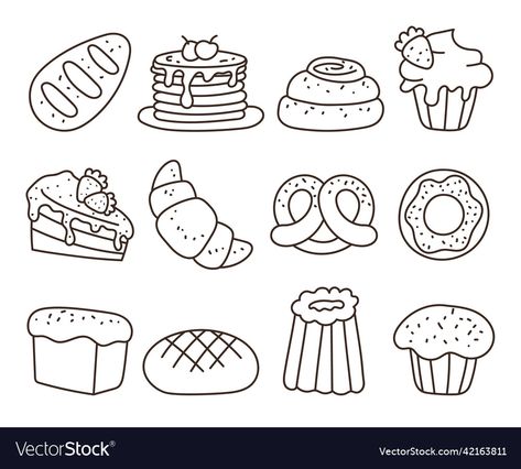 Cake Clipart, 17 Feb, Wattpad Background, Cake Drawing, Food Doodles, Art Cake, Paper Duck, Cute Easy Doodles, Black And White Stickers